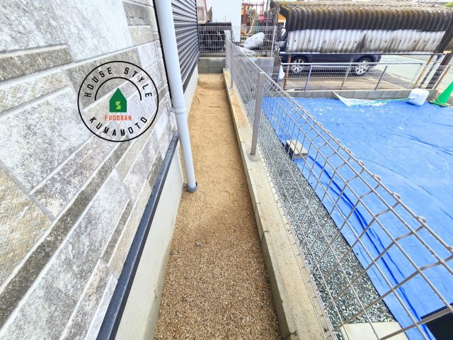 熊本市北区楠1丁目第3₋2棟(2号棟)の庭|お庭で自由な時間を過ごせます。