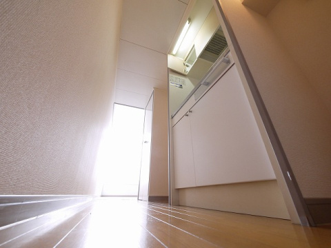 レオパレストミタⅡの玄関|収納もある玄関です