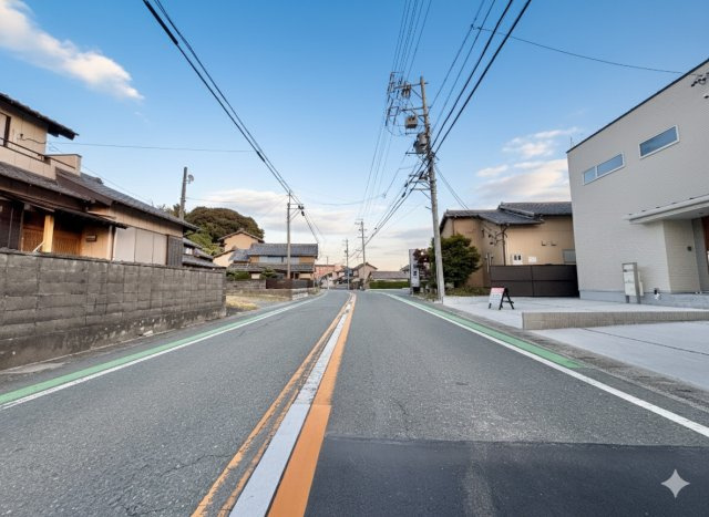 中央区入野町の前面道路含む現地写真|前面道路です。