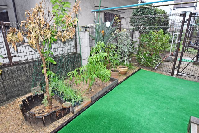 グレーシャス甲子園の庭|専用庭付きでガーデニングや家庭菜園をお楽しみいただけます！