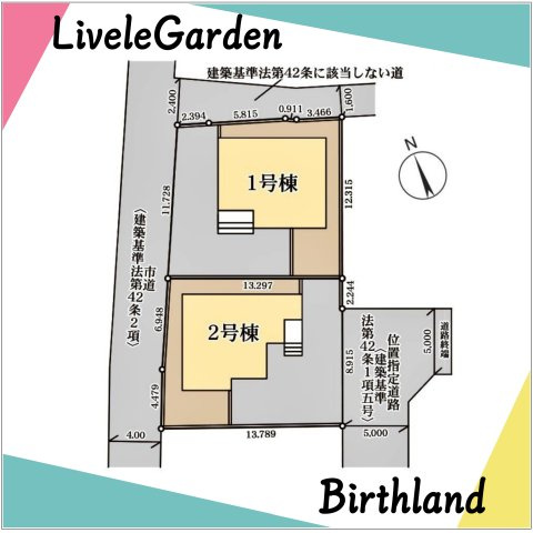 新築戸建・新築建売　福島市笹谷字塗谷地【長期優良住宅】笹谷小・信陵中の区画図|カースペース3台(車種による)※敷地内に電柱及び支線が入る場合がございます。