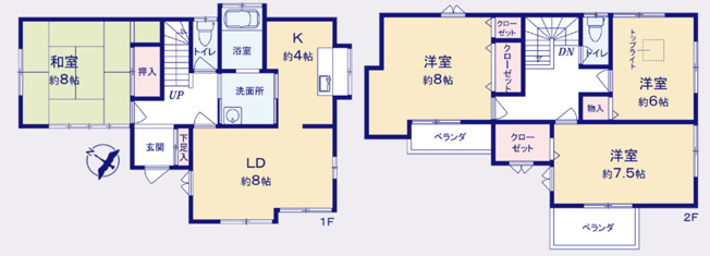 【間取り】 | 久喜市栄1丁目　中古戸建