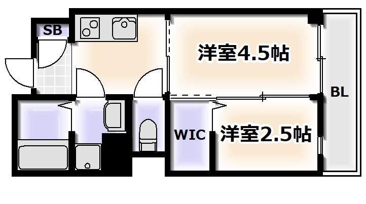 NU長居公園の間取り