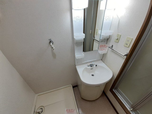 カトレアの洗面所|広い洗面スペース