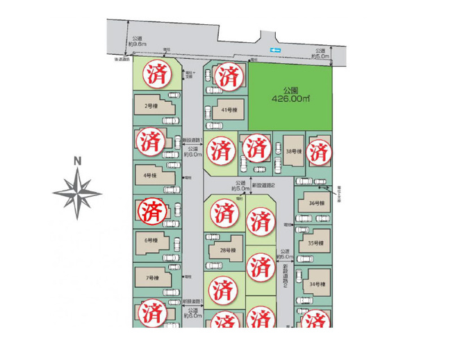 【区画図】 | 東久留米市前沢3丁目　新築一戸建住宅　全42棟　(保谷店) | 7号棟/一種低層ならではの閑静な住宅地。2台駐車が可能なのでお車での来客が多い方も安心です。(車種による)