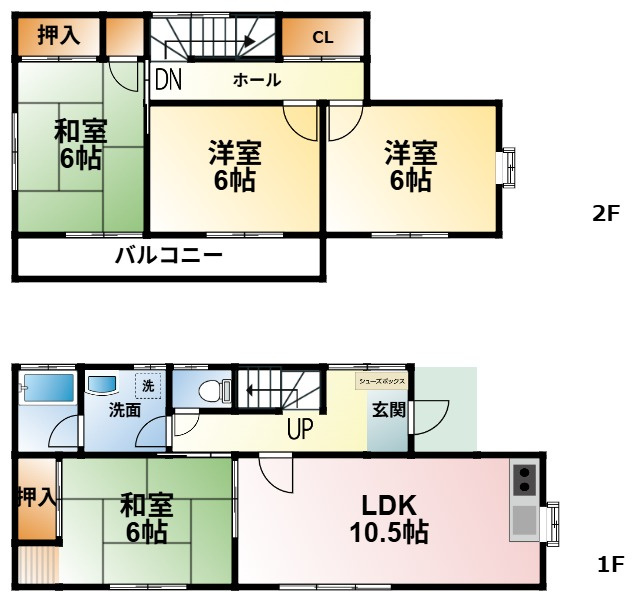 八街大木貸家の間取り