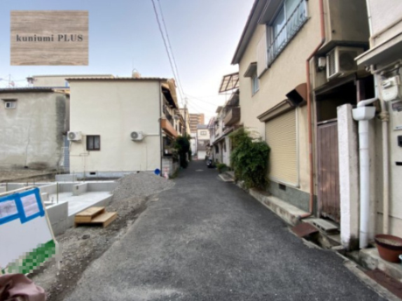 大阪市鶴見区今津南1丁目の前面道路含む現地写真
