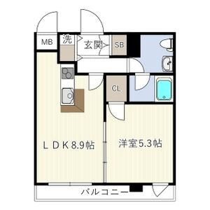 フローライト南森町の間取り