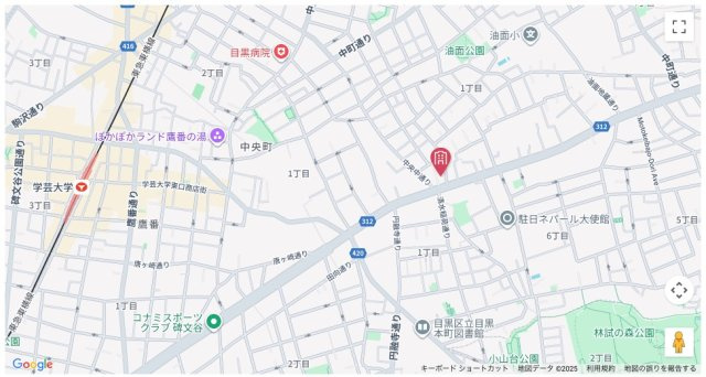 【地図】 | ★仲介手数料無料★ イニシアイオ目黒学芸大学（高台の立地　ルーフバルコニーから東京タワーが望めます）