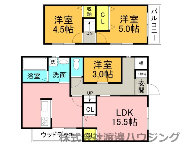 土井一戸建の間取り
