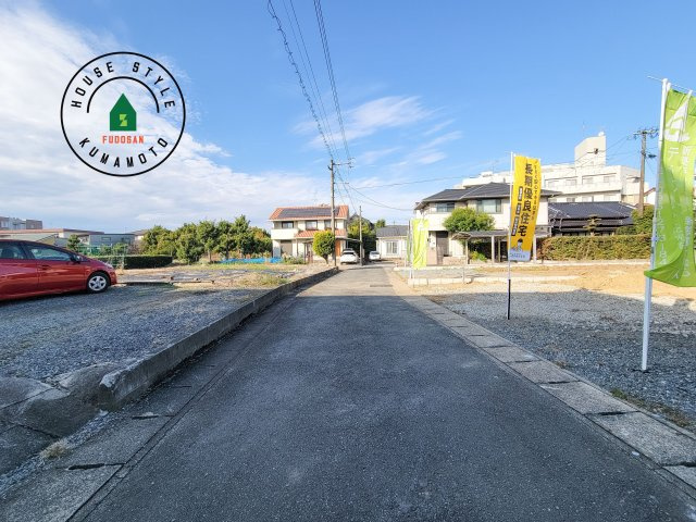 熊本市南区田井島2丁目第1₋2棟(1号棟)の前面道路含む現地写真|前面道路です。