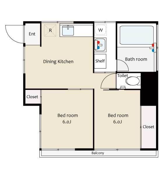 雨宮ハイツの間取り|間取りです。