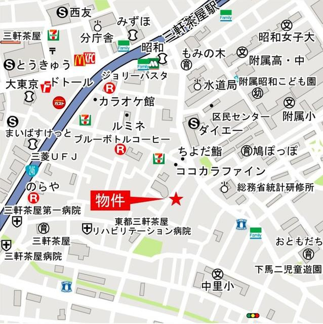 アヴニール三軒茶屋の地図