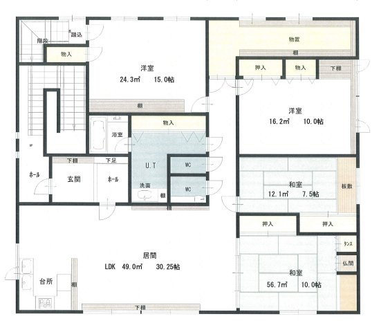 寿４丁目事務所兼住宅　戸建（中古）の間取り|3F平面図　206.55㎡
