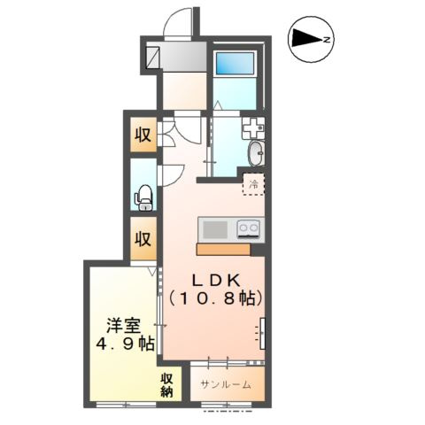富山市北代新築アパートの間取り