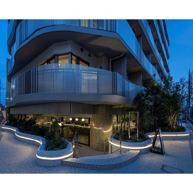 ザ・パークハビオＳＯＨＯ祐天寺の外観|スタイルラウンジ入口　2023年11月撮影