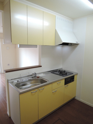 ＬＤＫ　２口ガスコンロ付システムキッチン