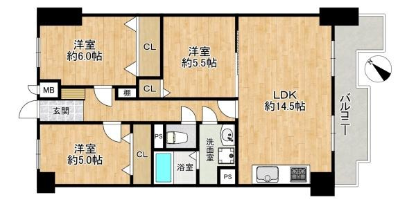 【間取り】 | メゾンドール朝霧