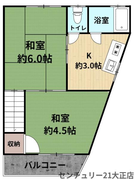 大阪市大正区三軒家東２丁目の一戸建て