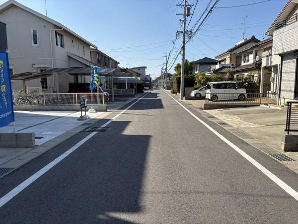 岡崎市六名南1期　全1棟・1号棟の前面道路含む現地写真|前面道路です。