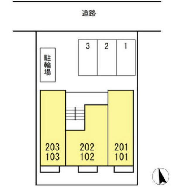 サンシティ加納の駐車場|配置図