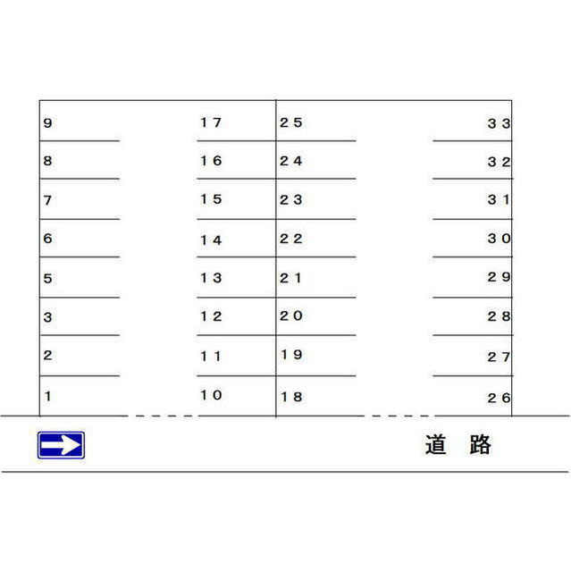 岐阜市織田塚町１丁目の駐車場の間取り