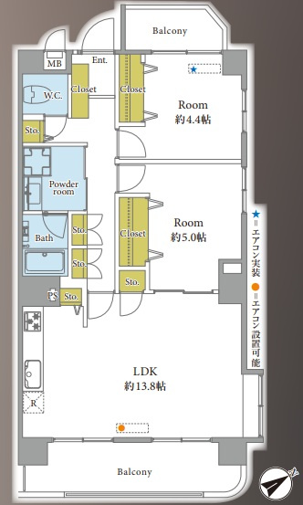 【間取り】 | ライオンズマンション大橋☆仲介手数料無料☆