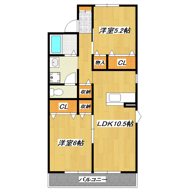 グランデールの間取り|室内リニューアルのお部屋です！