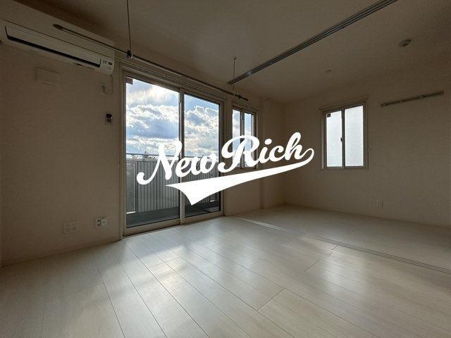 高崎市矢中町のアパートのバルコニー