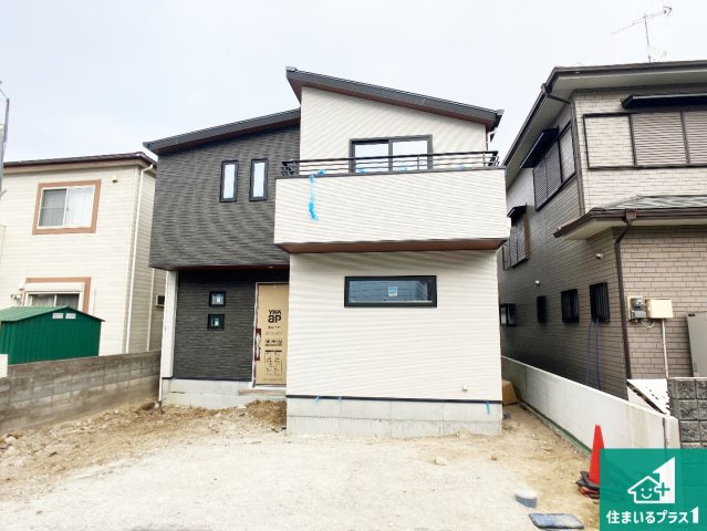 加古川市尾上町池田　新築一戸建ての外観|現在の進捗状況です！順調に作業進行中、完成が待ち遠しいです！詳細の間取り等、お気軽にお問い合わせください！