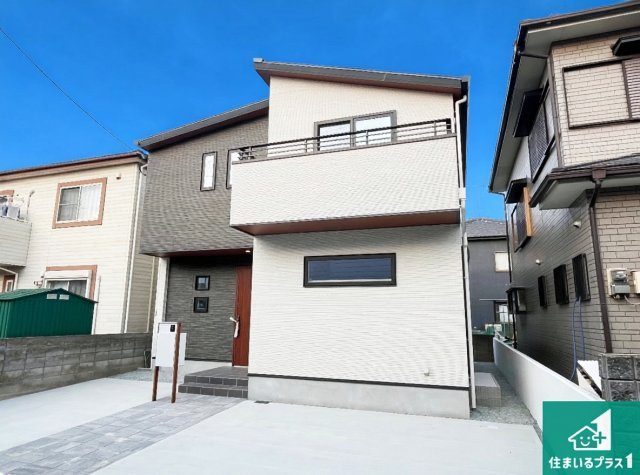 加古川市尾上町池田　新築一戸建ての外観|お客様に長く安心して住んでいだだける事にこだわった家づくり！住んでからのアフターサービスにもしっかりと取り組んでいます！