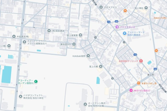 加古川市尾上町池田　新築一戸建ての地図