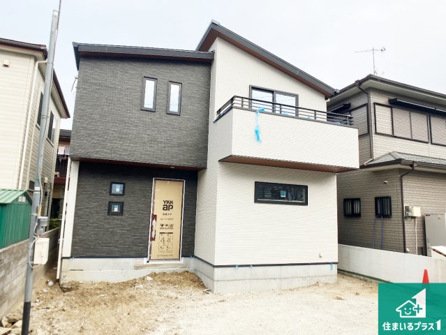 加古川市尾上町池田　新築一戸建ての外観|現在の進捗状況です！順調に作業進行中、完成が待ち遠しいです！詳細の間取り等、お気軽にお問い合わせください！