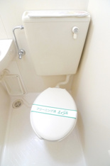 落ち着いた色調のトイレです