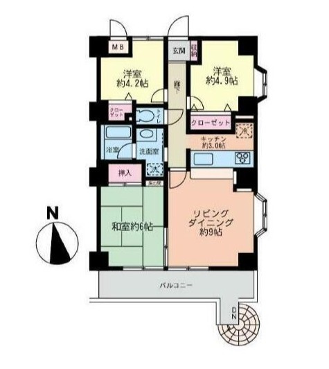 【間取り】 | ファミリーに人気な２ＳＬＤＫのお部屋です！