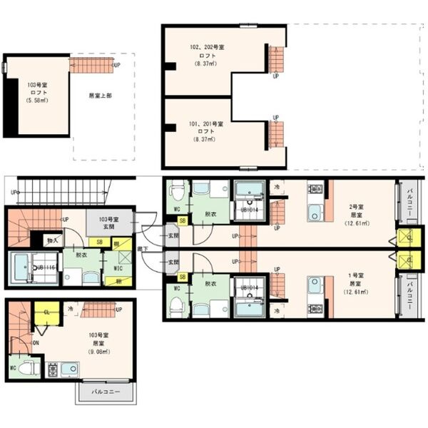 AXIS　名古屋市賃貸　仲介手数料無料の間取り