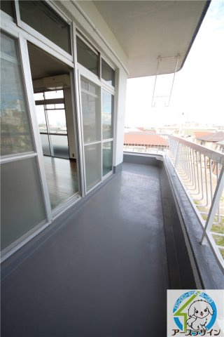 魚住コーポのバルコニー