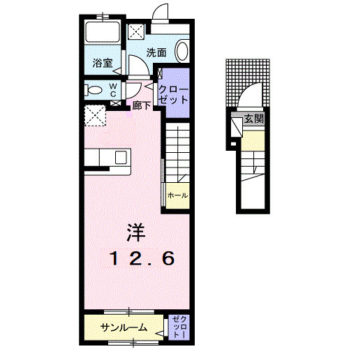 サニーハウスの間取り|間取図