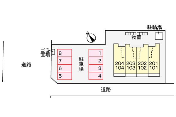 サニーハウスの駐車場|駐車場