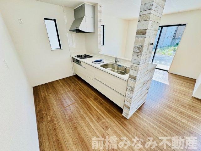 前橋市三河町１丁目　限定1棟　ハートフルタウン　新築建売のキッチン|お料理しやすいキッチンです