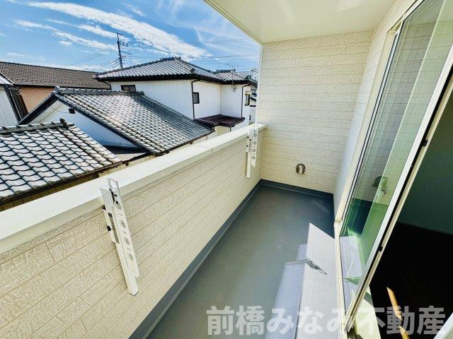 前橋市石倉町三丁目　限定1棟　ハートフルタウン　新築建売のバルコニー|陽当たり良好なバルコニーです