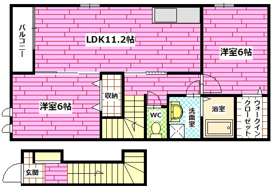 Ｕｒａｒａ　Ｗｅｓｔ　Bの間取り