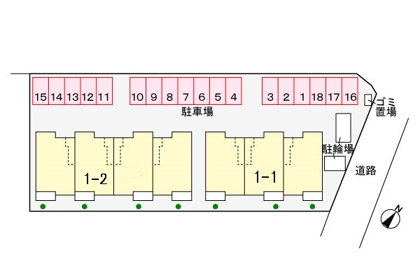 ミルトヴィレッジⅠの区画図