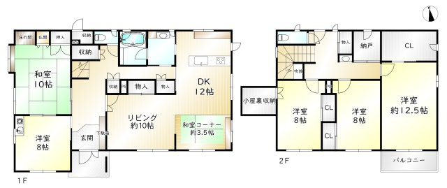 小屋南一丁目　中古住宅の間取り