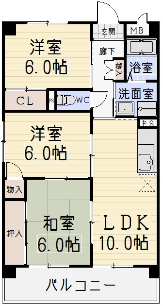 ６清邦ビルの間取り