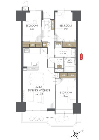 【間取り】エンゼルハイムリバーサイド高槻 