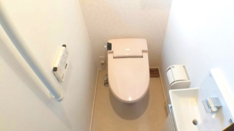 売中古戸建　静岡市清水区横砂南町のトイレ|手洗い場付き、手すり付きです