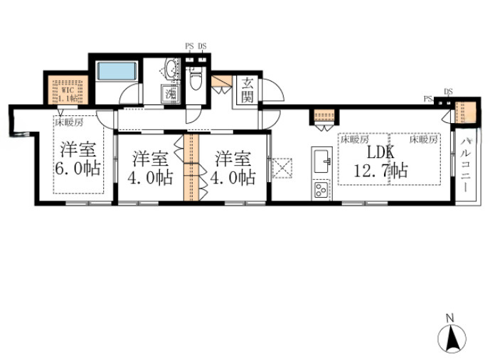 マリンハイツ南の洋室