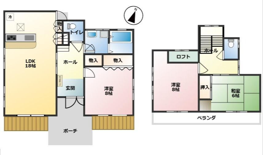 売中古戸建　静岡市清水区立花の間取り