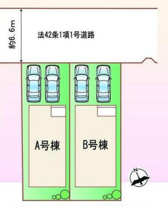 刈谷市沖野町1丁目1-12『仲介手数料無料』新築戸建ての区画図